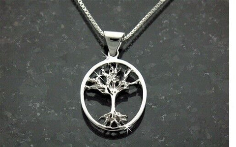 Smaller Steling Silver Tree of Life Pendant with 18 in chain