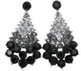 Austrian rhinestone crystal droplet earrings with stud posts