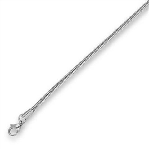 Stainless Steel 20 in 3.2mm Snake Chain with lobster clasp