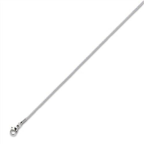 STAINLESS STEEL  1 mm BOX CHAIN 18 IN