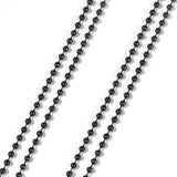 Stainless Steel 2.4mm Gunmetal(looks black)  75.5cm(29 6/8") long Ball Chain
