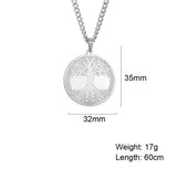 Stainless Steel Celtic Tree of Life Necklace with 60 cm (23.62 in)  chain