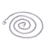 Stainless Steel 60 cm(23.62 Inch)2.5mm Ball Tiny Rolo Neck Chain Necklace