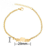 Stainless Steel 3 elephant bracelet/anklet 22 cm ( 8.66 in)  includes 4cm ext
