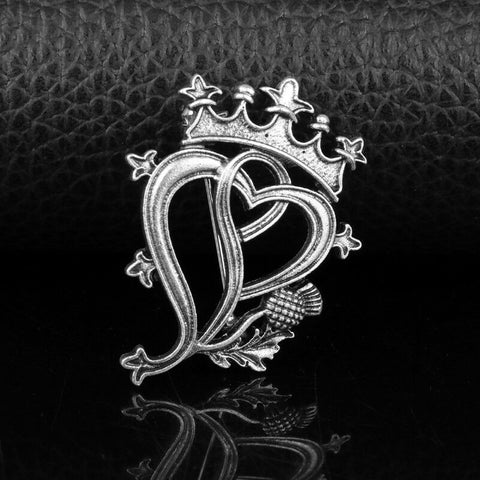 Silver-Plated Luckenbooth Scottish Thistle Pin