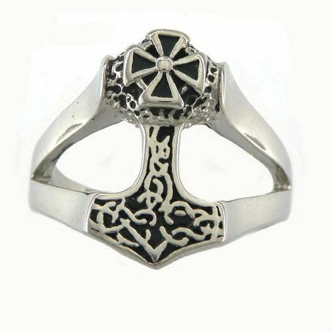 Stainless Steel Thor's Hammer SZ 12 ring