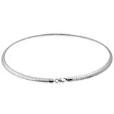 6mm Stainless Steel  Sandblasted Flat Snake Link Chain 19.7 in ( 50 cm)