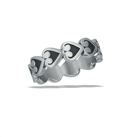 Stainless Steel Loving Hearts Ring
