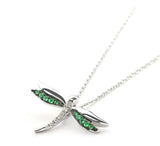 Gold Plkated Dragonfly Necklace with Chain 40 cm plus 5 mm extender