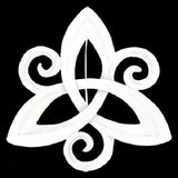 Pewter Three-Dimensional Trinity Triskele Pin - Bedazzled Designs