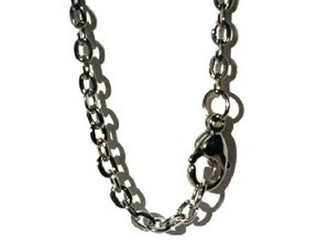 Stainless Steel 20 Inch 3mm Oval Link Neck Chain Necklace