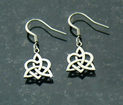316L Stainless Steel Celtic Sister/Family Knot French wire earrings