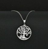 316L Stainless Steel Tree of Life Necklace with 45 cm chain plus 6 in extender