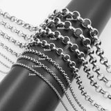 Stainless Steel 28 Inch(70 cm) 2.0mm  Tiny Rolo Neck Chain Necklace
