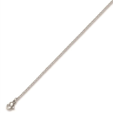 STAINLESS STEEL SMALL OVAL LINK CHAIN 20 IN