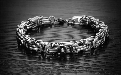 Stainless Steel Byzantine Bracelet  7.5 inches 5mm thick