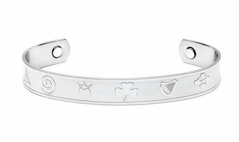 Irish Celtic Mystery of Ireland Stainless Steel Magnetic Therapy Bangle Cuff