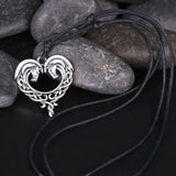 Double Sided Celtic Knots Horse Necklace with Full Length Adjusting Black Cord