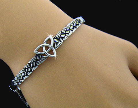 "The Strength of Three," Trinity Celtic knot Bangle Bracelet