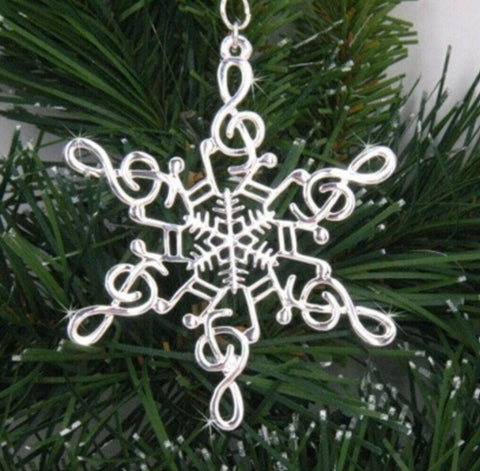 Pewter Music Note SnowWonders Snowflake - Bedazzled Designs