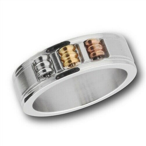 Stainless Steel Ring With Gold IP & Rose Gold IP - Bedazzled Designs