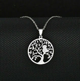 316L Stainless Steel Tree of Life Necklace with 45 cm chain plus 6 in extender