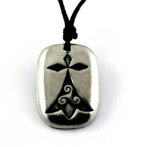 Irish Pewter Celtic Kingdom Pendant with Adjustable Black Cord - Bedazzled Designs